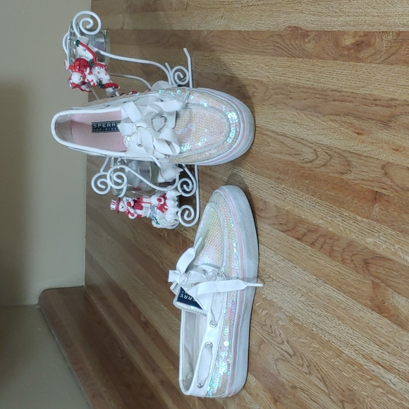 Sperry Top-Sliders Iridescent Sequins Loafers Shoes 6M - Picture 1 of 14